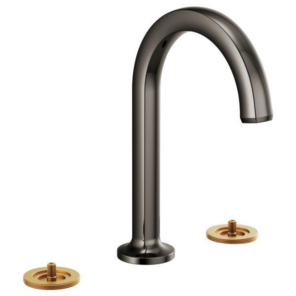 Brizo® 65306LF-BNXLHP Kintsu™ Widespread Lavatory Faucet, 1.5 gpm at 60 psi Flow Rate, 5-11/16 in H Spout, 6 to 16 in Center, Brilliance® Black Onyx, 2 Handles, Import