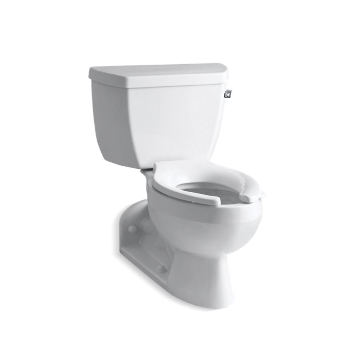 Kohler® 3554-RA-0 2-Piece Toilet, Barrington™, Elongated Bowl, 15 in H Rim, 4 in Rough-In, 1.6 gpf, White