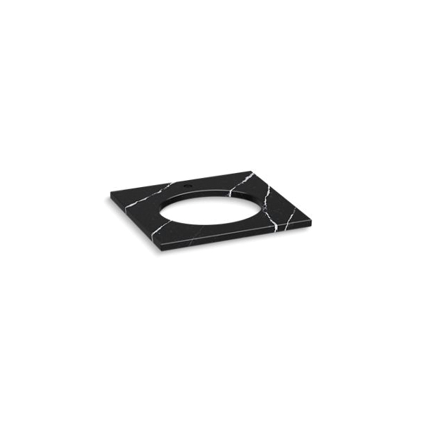 Kohler® 28247-EMQ Silestone® Vanity Top With Cutout, 1-3/16 in OAH x 25-1/8 in OAW x 22-7/16 in OAD, Quartz Top, Eternal Marquina Top