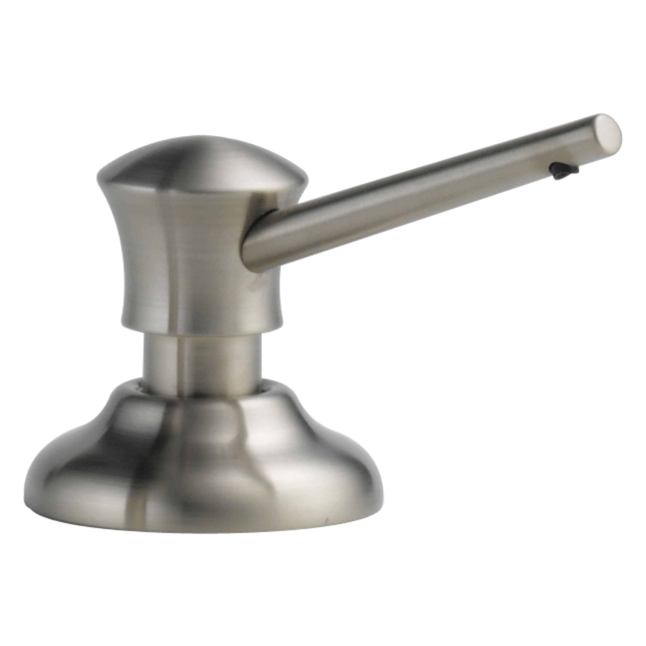 DELTA® RP1002SS Classic Transitional Soap/Lotion Dispenser, 13 oz Capacity, Deck Mount, Plastic, Import