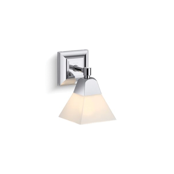 Kohler® 23686-SC01-CPL Memoirs® Sconce, (1) Type G Lamp, 120 V, Polished Chrome Housing