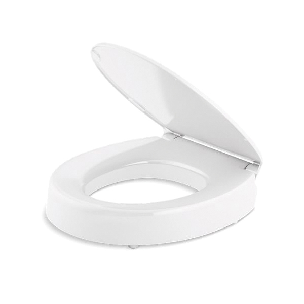Kohler® 25876-0 Toilet Seat, Hyten™, Contoured/Round Closed Front, Plastic, White, Slow Close Hinge