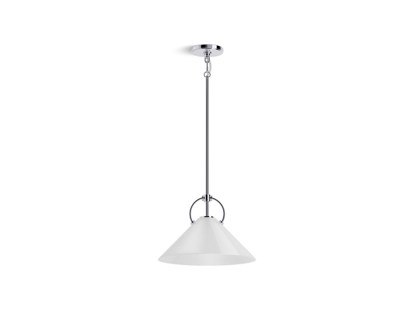 Kohler® 32260-PE01-CPL Pendant, (1) Lamps A19/G25 Lamp, 120 VAC, Polished Chrome Housing