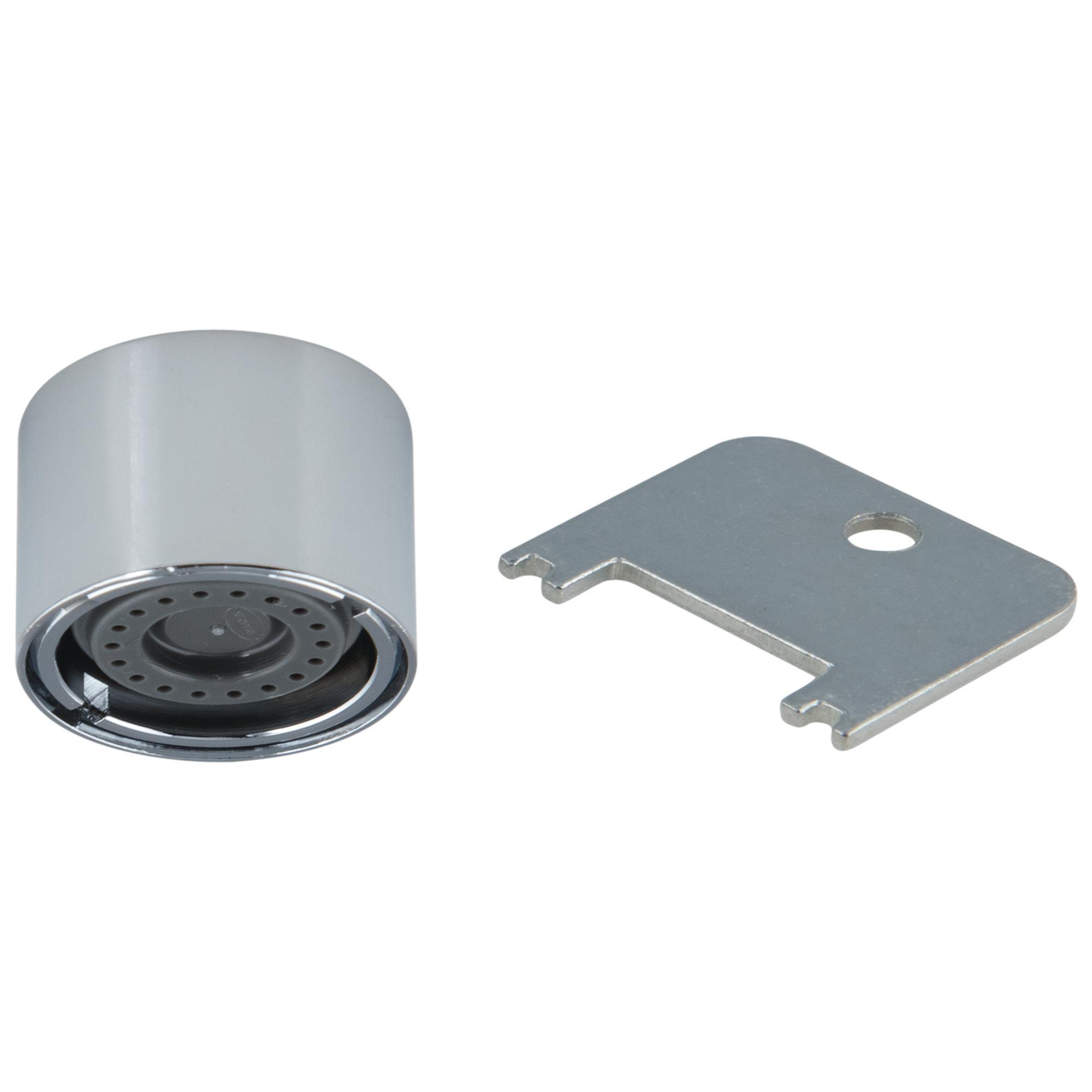 DELTA® 060726A Vandal-Resistant Aerator, For Use With Series 27C4/27T4 Deck Mount Faucet, 55/64-27 FNPT Thread, 0.5 gpm, Import