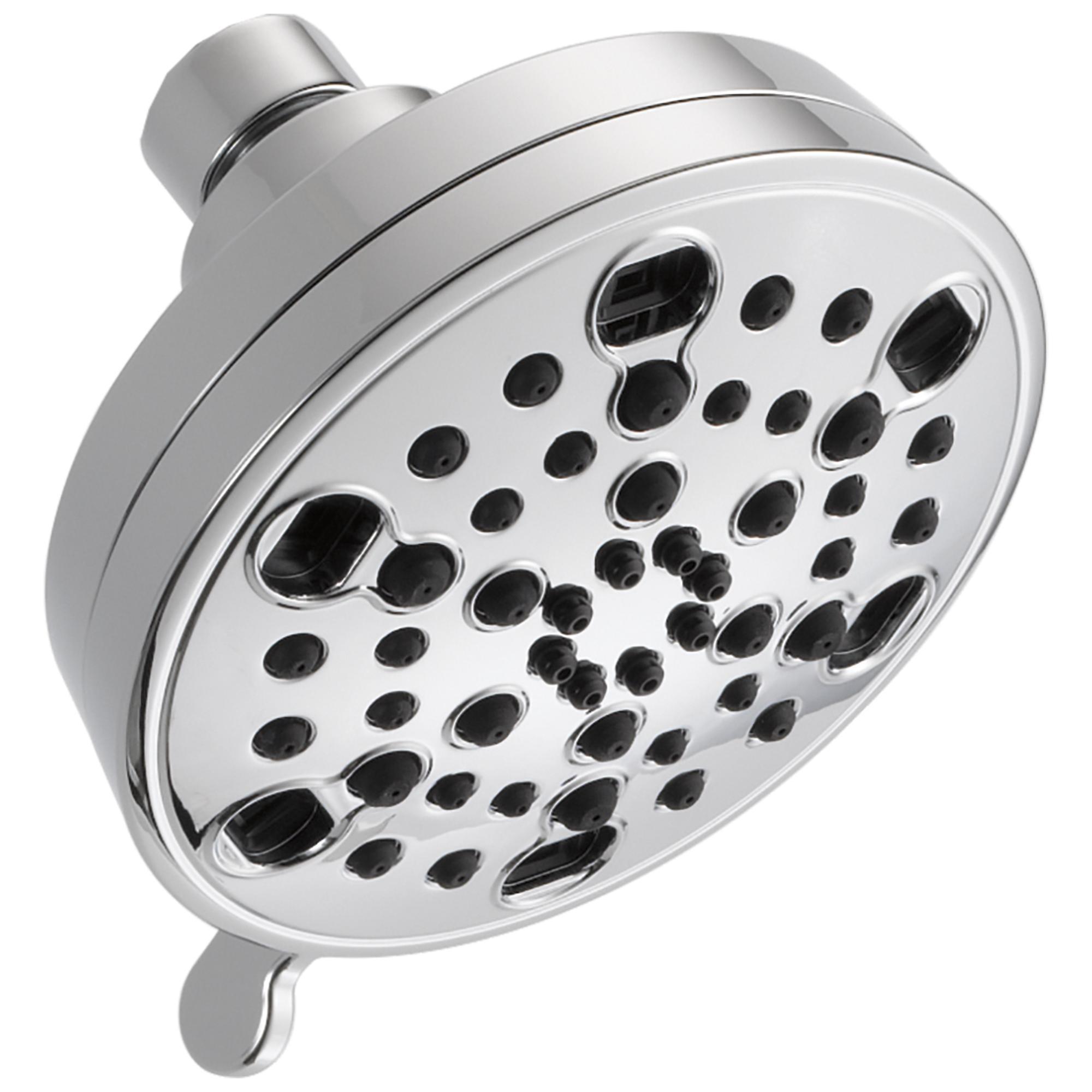 DELTA® 52638-18-PK Contemporary Showerhead, 1.75 gpm Min, 5 Sprays, 4-3/16 in Dia Head, Import