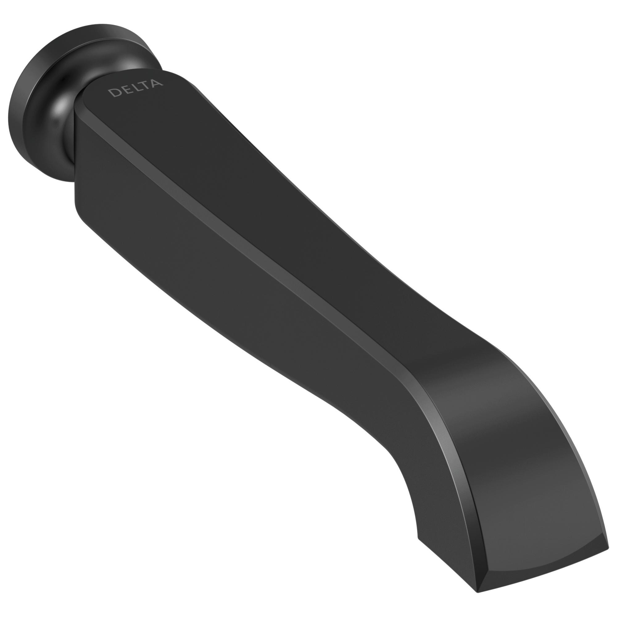 DELTA® T5756-BLLHP-WL Dorval™ Tub Filler Trim, 18 gpm Flow Rate, 8 in Center, Matte Black, Import, Commercial/Residential