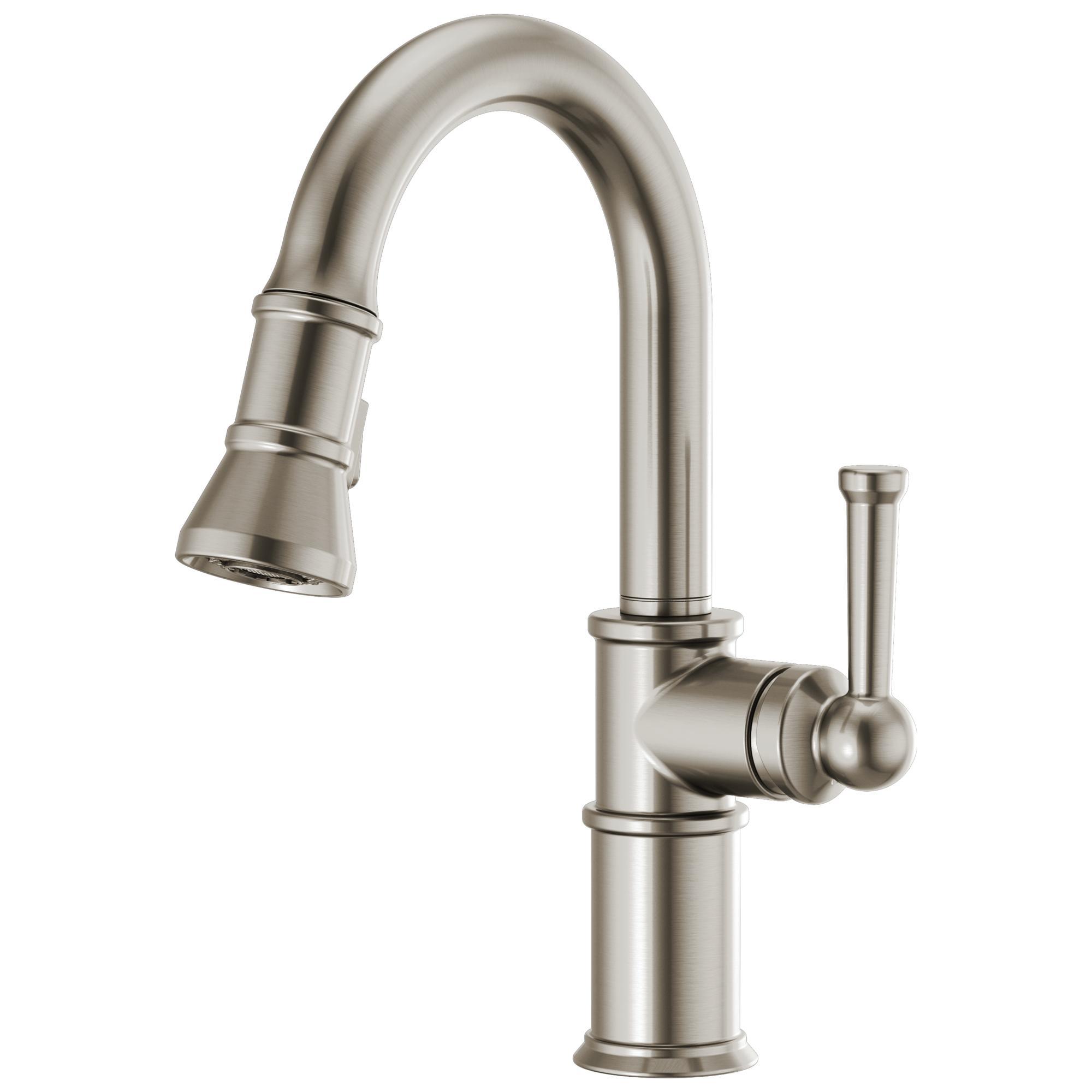 Brizo® 63925LF-SS Pull-Down Prep Faucet, Artesso®, Stainless Steel, 1 Handle, 1.8 gpm