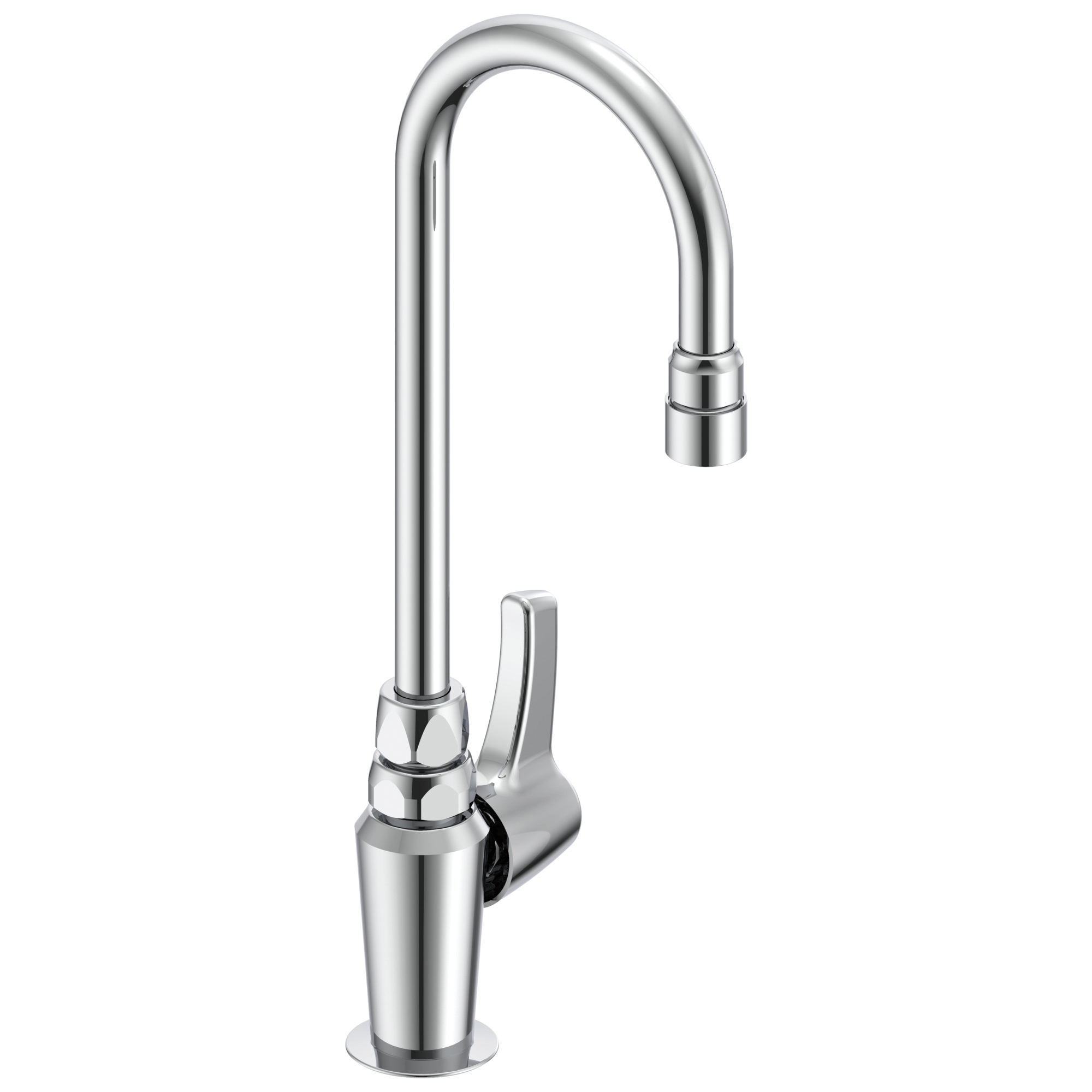 DELTA® 27C653 TECK® Traditional Single Pantry Faucet, Commercial, 0.5 gpm Flow Rate, Gooseneck Spout, Polished Chrome, 1 Handles
