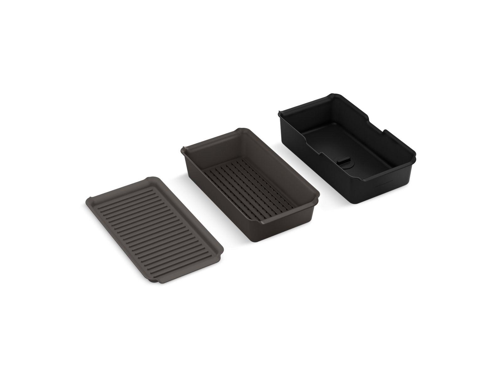 Kohler® 35478-DRK K-35478 Sink Accessory Set, For Use With Strive and Billings Sinks, Three Piece, Polypropylene
