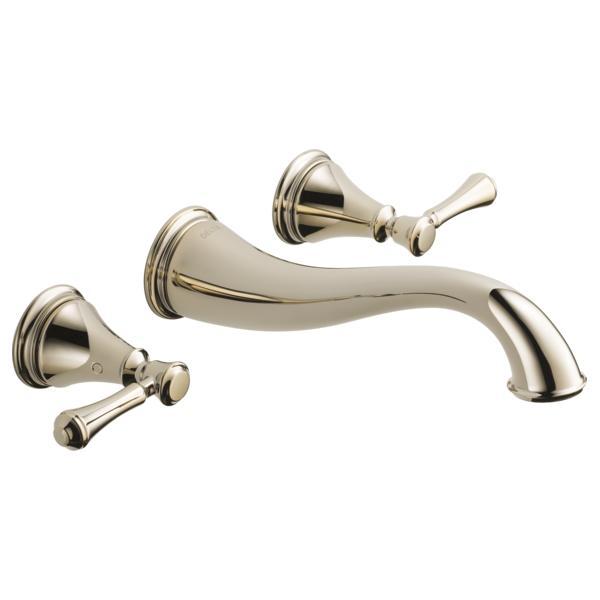 DELTA® T3597LF-PNWL Cassidy™ Lavatory Faucet Trim, Commercial, 1.2 gpm Flow Rate, 8 in Center, Brilliance® Polished Nickel, 2 Handles, Function: Traditional