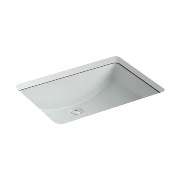 Kohler® 2215-95 Ladena® Bathroom Sink With Overflow Drain, Rectangular Shape, 23-1/4 in W x 16-1/4 in D x 8-1/8 in H, Vitreous China, Ice Gray™
