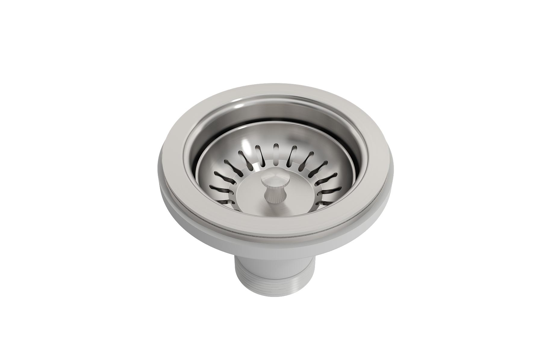 BOCCHI 2330 0001 Kitchen Sink Strainer, 4 in OAL, Stainless Steel, Chrome, Import