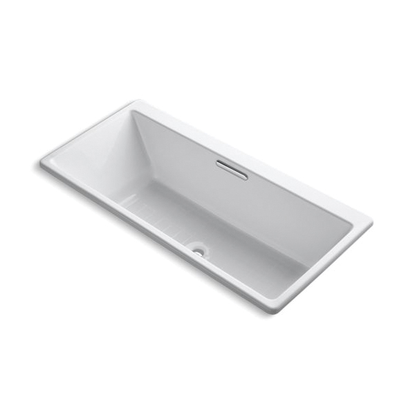 Kohler® 817-0 Reve® Bathtub, Rectangular Shape, 67 in L x 32 in W, Center Drain, Enamel Coated/White
