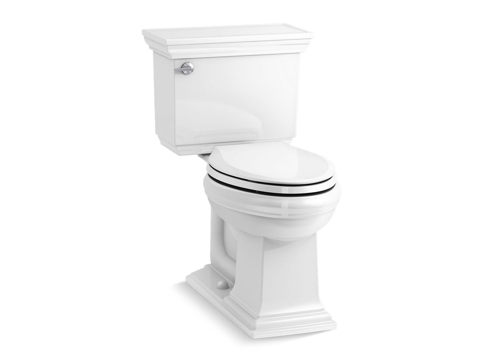 Kohler® 33817-0 33817 2-Piece Toilet, Memoirs® Stately, Elongated Bowl, 12 in Rough-In, 1.28 gpf, White