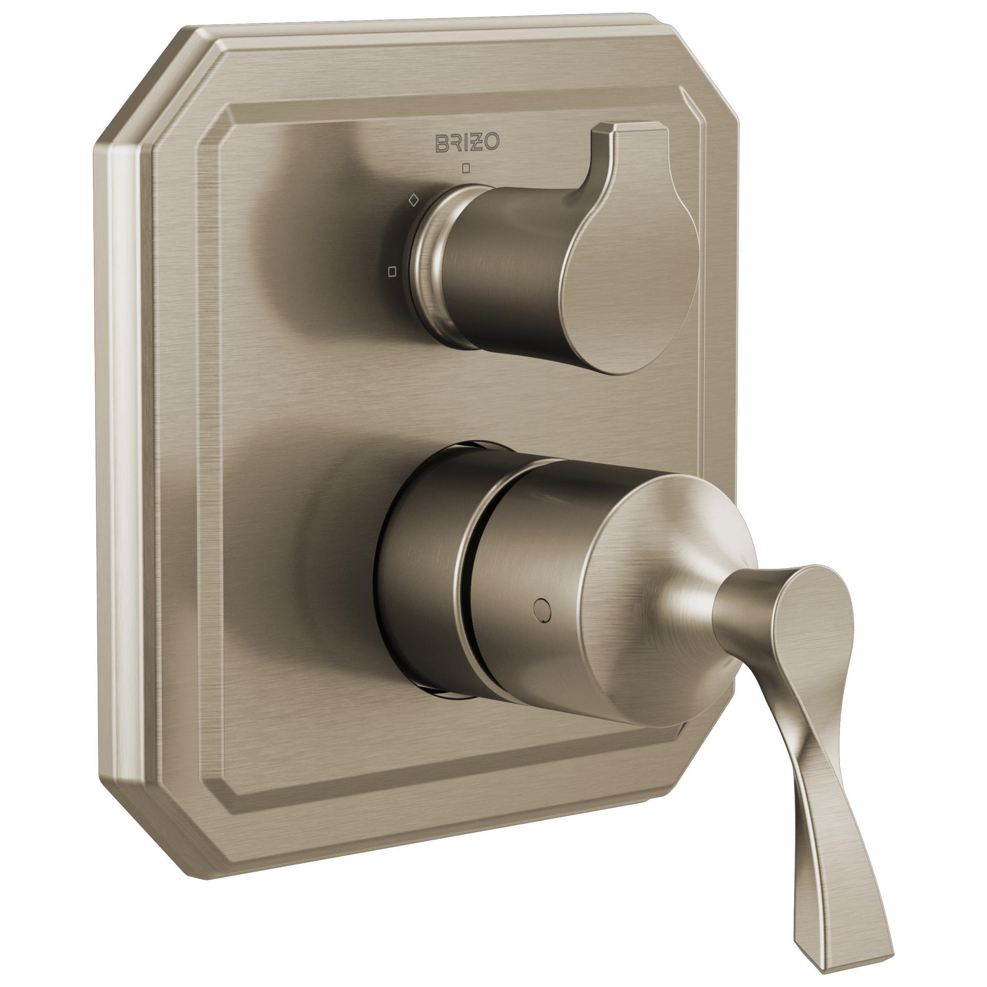 Brizo® T75P530-BN Pressure Balance Valve With Integrated 3-Function Diverter Trim, 5 gpm Valve, Brushed Nickel