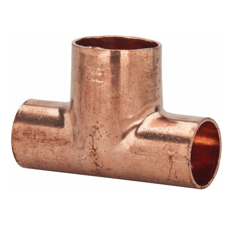 1 x 1 x 1-1/2 in Copper Sweat Bullhead Tee