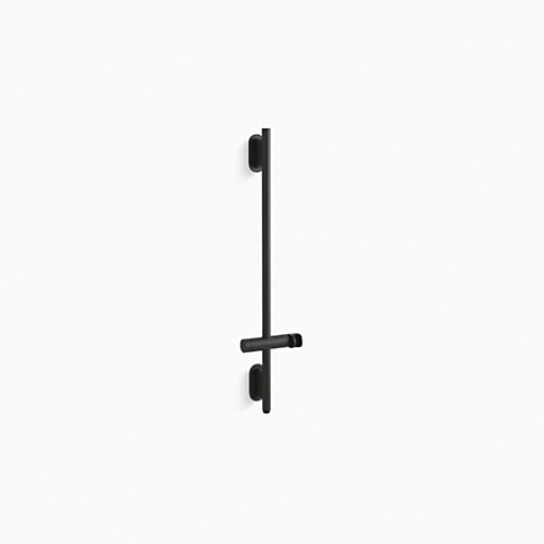 Kohler® 26314-BL Statement™ Adjustable Wall Mount Deluxe Slide Bar With Integrated Water Supply, 31-1/2 in L Bar, 6-15/16 in OAL x 2-7/8 in OAD, Brass/Plastic, Matte Black