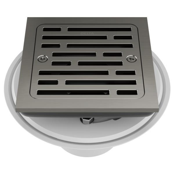 DELTA® DT062412-KS Square Shower Drain, 4 in Nominal, Import