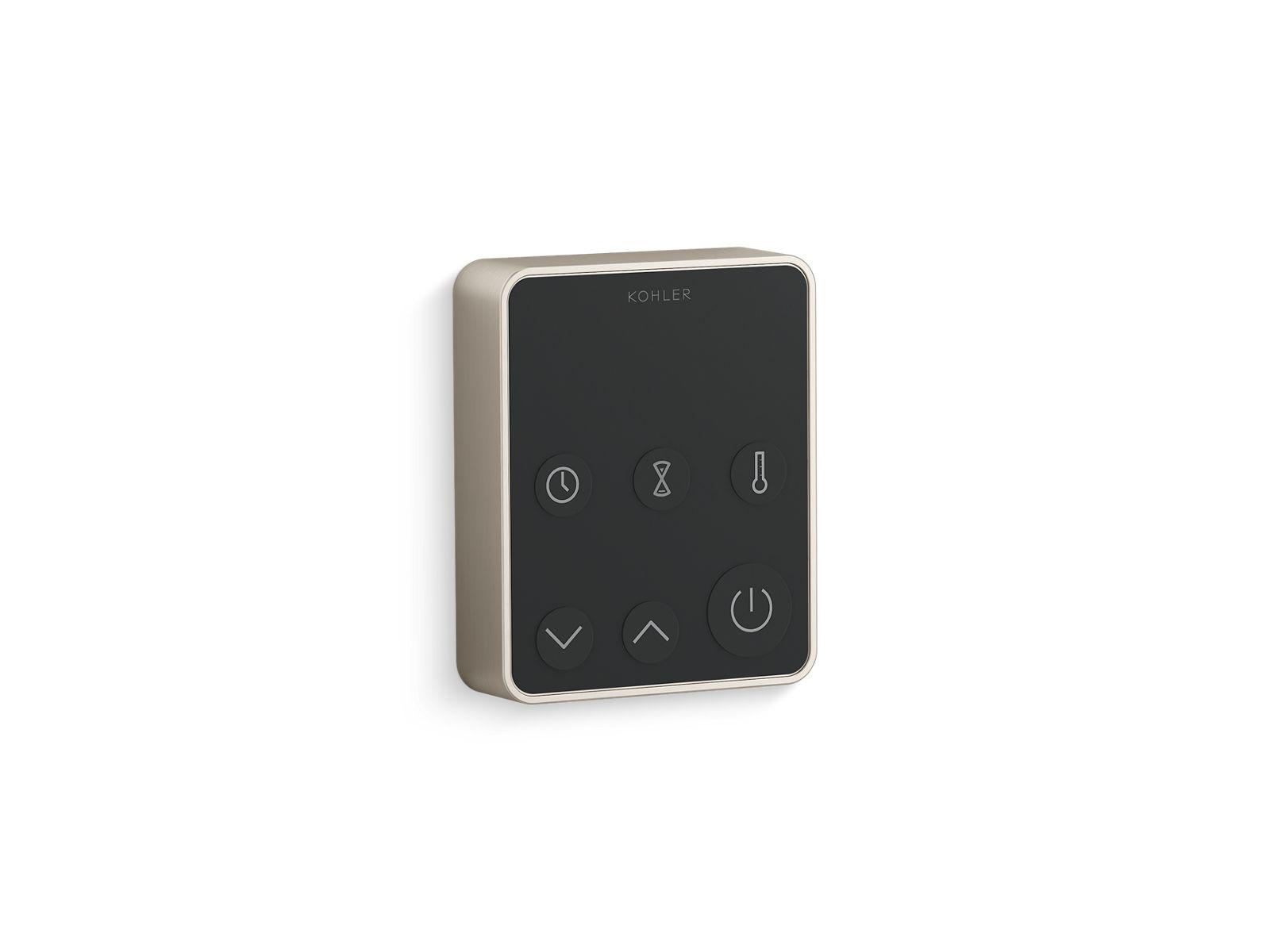Kohler® 32312-BN K-32312 Invigoration Steam Controller, Adjustable Panel, 90 to 125 deg F Range, Vibrant Brushed Nickel, For Use With Invigoration Series 5 to 30 kW Steam Generators, Import
