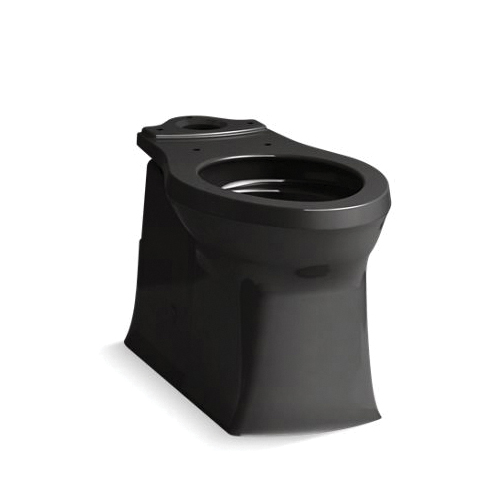 Kohler® 4144-7 Corbelle® Toilet Bowl With Skirted Trapway, Black, Elongated Shape, 12 in Rough-In, 2-1/8 in Trapway