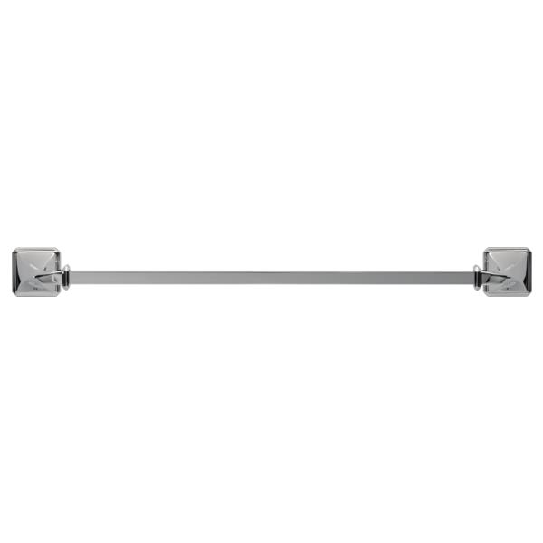 Brizo® 692430-PC Virage® Towel Bar, 24 in L Bar, 3-21/64 in OAD x 2-1/2 in OAH, Brass, Polished Chrome, Import