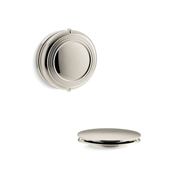 Kohler® T37393-SN K-T37393 Traditional Rotary Turn Bath Drain Trim, For Use With PureFlo™ Rough Drain, Metal