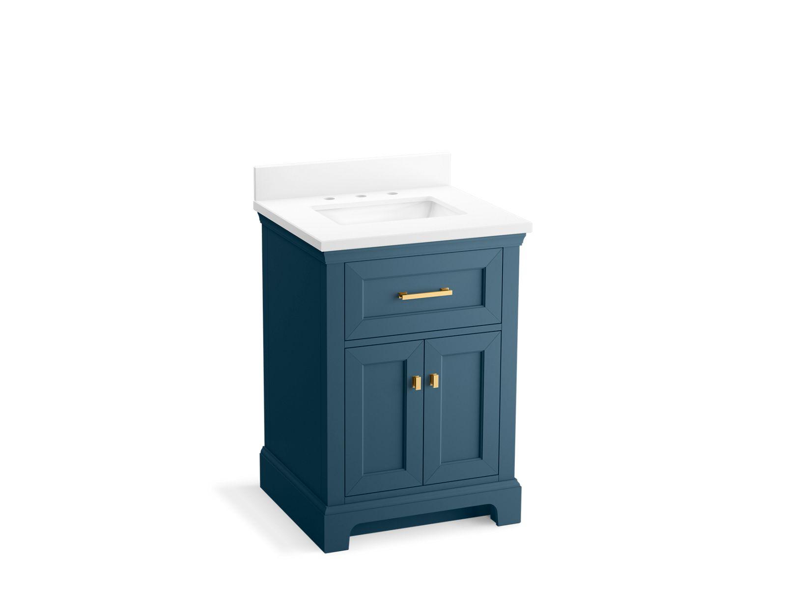 Kohler® 29259-BD1-TDB Charlemont™ Vanity Cabinet with Sink and Top, 39-11/16 in OAH x 24 in OAW x 22-7/16 in OAD