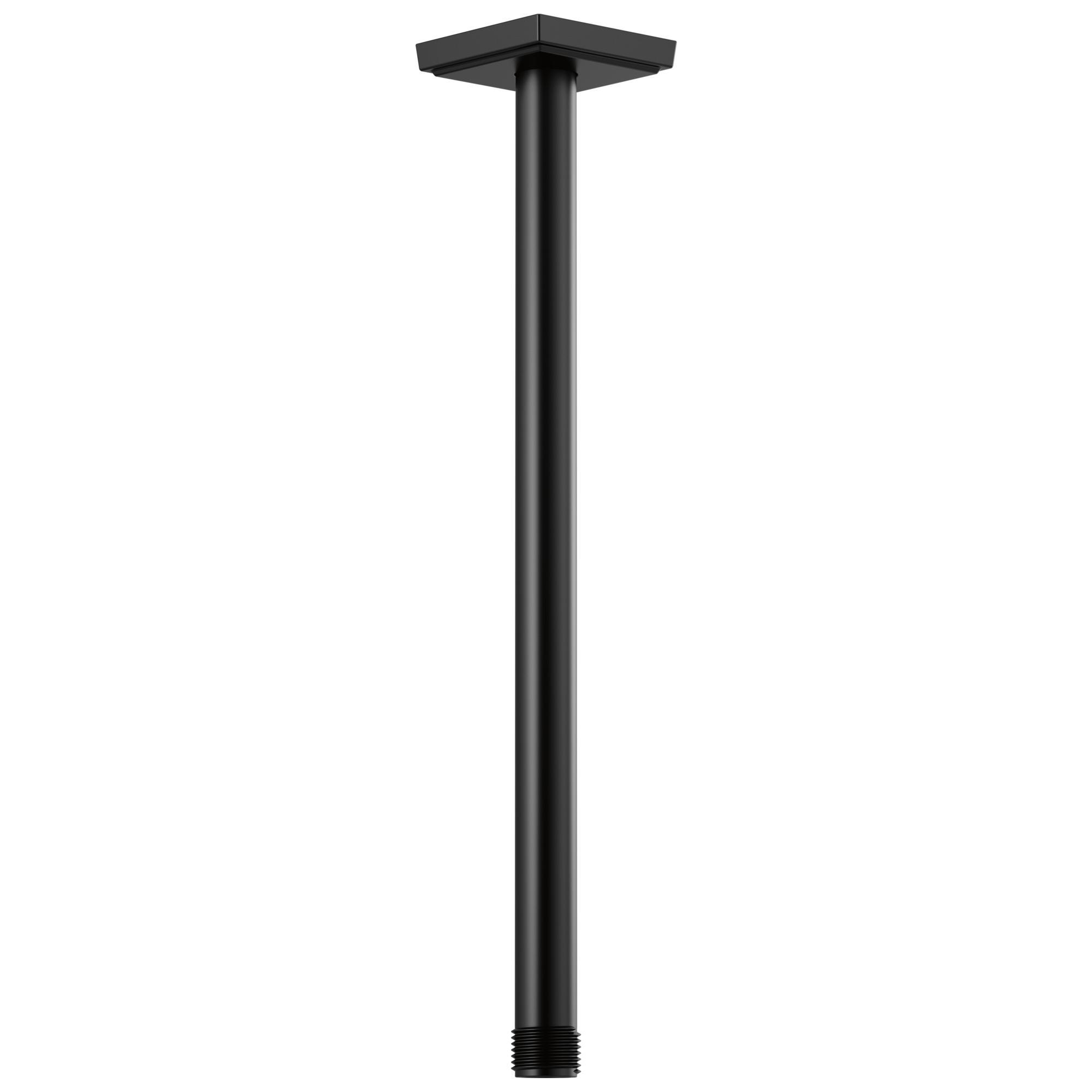 Brizo® RP101286BL Essential™ Shower Series Universal Shower Arm and Flange, 14 in L, Ceiling Mount, 1/2 in NPT, Square Flange, Import