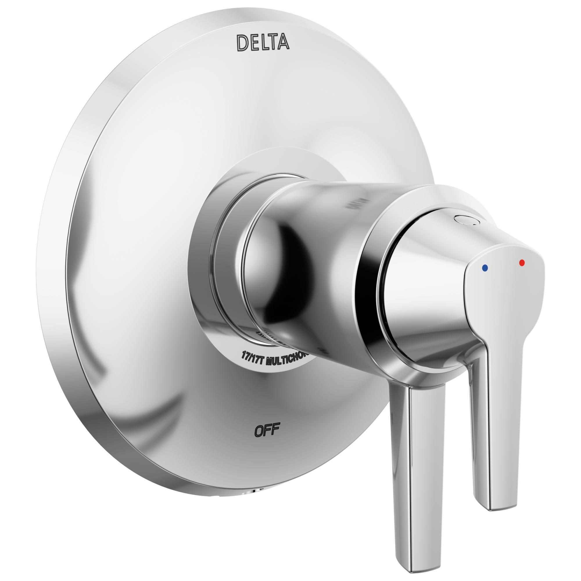 DELTA® T17T071-PR 17T Valve Trim Only, 8.6 gpm Valve, 1.75 gpm Shower, Lumicoat™ Polished Chrome