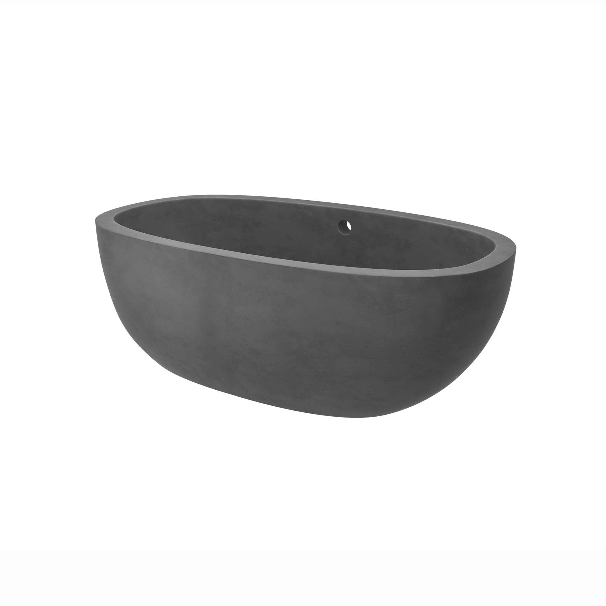 Native Trails NST6236-S Bathtub, NativeStone® Avalon, Soaking, Oval Shape, 62 in L x 36 in W, Center Drain, Slate, Import