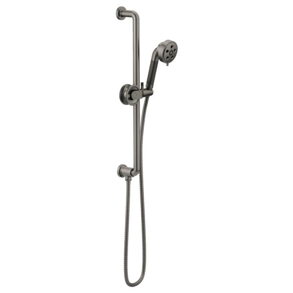 Brizo® 88735-SL Litze® Hand Shower 22-1/2 in L Slide Bar, 3-1/5 in Dia Shower Head, 1.75 gpm Flow Rate, 60 to 82 in L Hose, NPT/NPSM Connection, Luxe Steel, Import