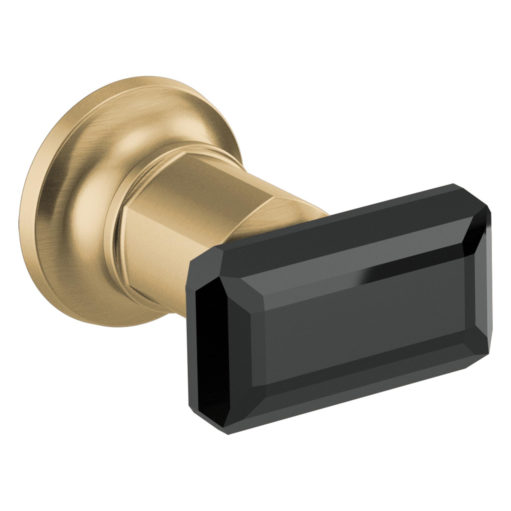 Brizo® HK70476-GLBC Invari™ Handle Kit, For Use With Invari™ T70476-LHP Wall Mount Tub Filler, Luxe Gold/Black Crystal, Import