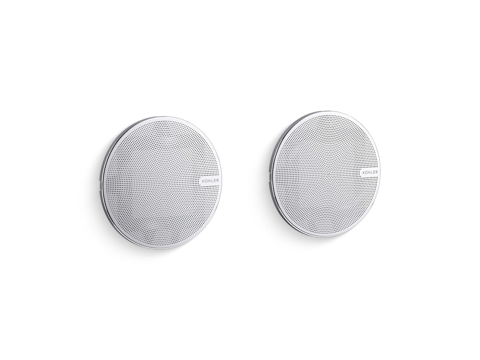 Kohler® 30318-CP K-30318 SoundTile Shower Speakers, 7 in OAW, Brass/ABS/Metal Enclosure, Polished Chrome Enclosure