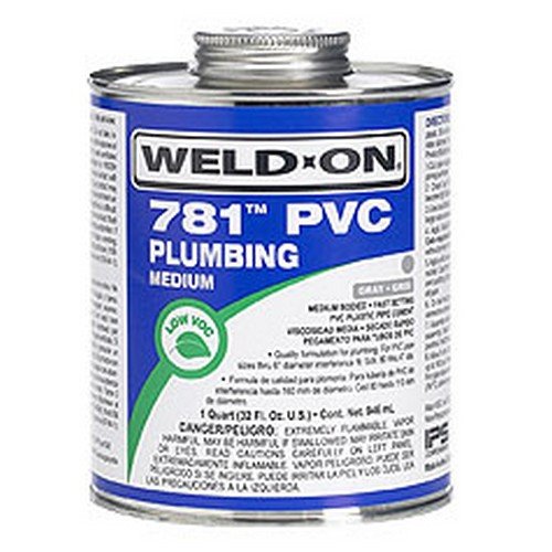 IPS Weld-On&reg; 781 Clear Medium Pvc Cement, 1/4 pt