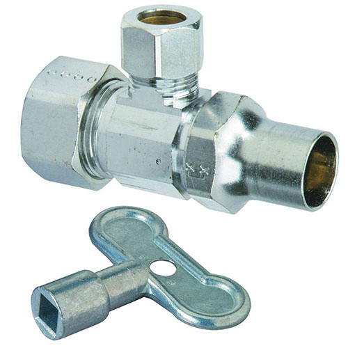 Brasscraft&reg; Scr19X C Angle Stop, Key, 1/2 x 3/8 in
