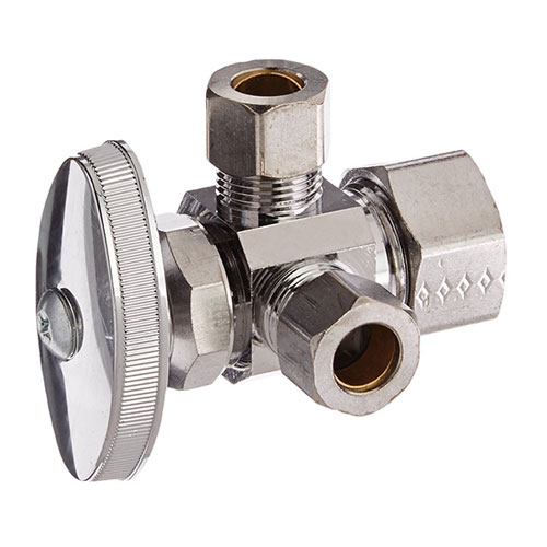 Brasscraft&reg; Cr1901Lrx C1 Outlet Angle Stop, 1/2 x 3/8 x 3/8 in