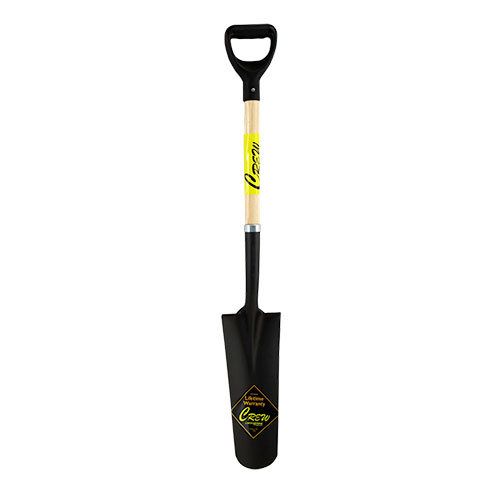 SHOVEL DRAIN SPADE SHORT WOOD D