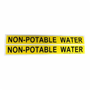 NON POTABLE WATER BLACK ON YELLOW S