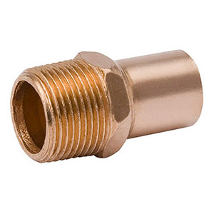 1 in Copper Sweat Street Male Adapter