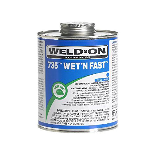 IPS Weld-On&reg; 735 Wet & Fast Pvc Cement , 1 pt