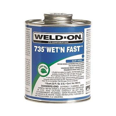IPS Weld-On&reg; 735 Wet & Fast Pvc Cement , 1 qt