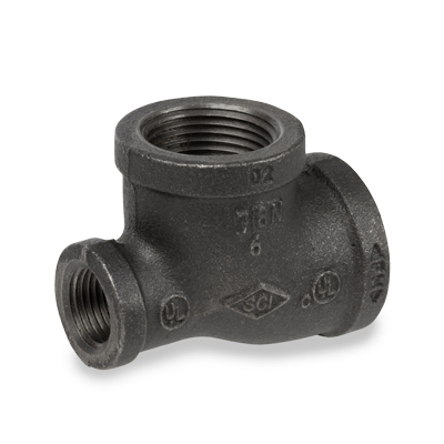 1-1/2 x 1-1/4 x 1-1/4 in Tee Ductile Iron Screwed