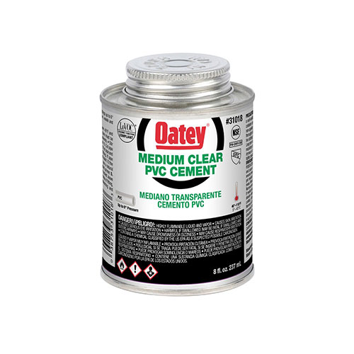 Oatey&reg; 31018 Medium Clear Pvc Cement, 8 oz