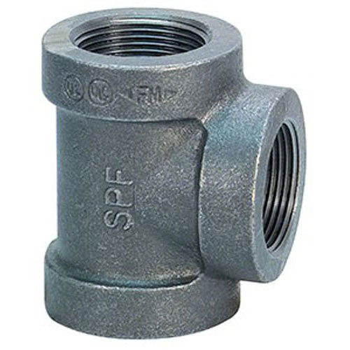 1 x 1-1/2 in Black Cast Iron Tee Gs