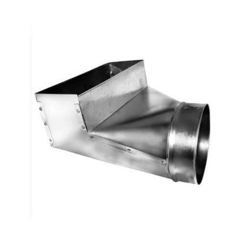 6" x 10" 6" STEEL 30 GA GALV BOOT 90 DEG