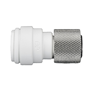 John Guest&reg; Pp6008U9W Female Connector, 1/4 x 9/16-24 in
