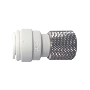 John Guest&reg; Psei6012U9 Female Connector, 3/8 x 9/16-24 in