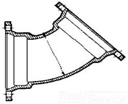 12 in Ductile Iron Mechanical Joint 45 Elbow