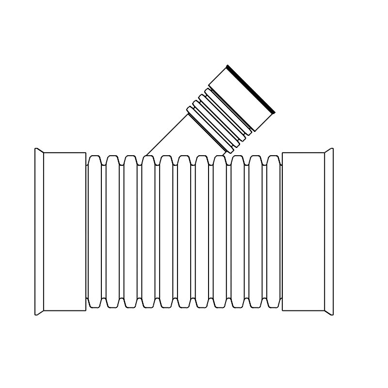 ADS&reg; 18 x 10 in 45 Deg Dual Wall Fabricated Wye 1883AN65B