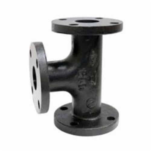 8 in Black Cast Iron Flanged Tee